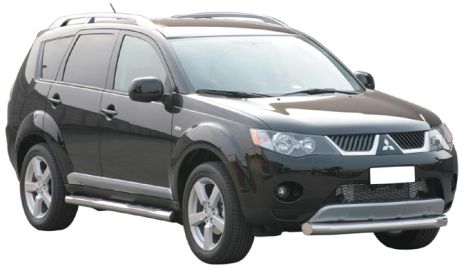Tubes Marche Pieds Inox Ø76 Mitsubishi Outlander 2007/2009