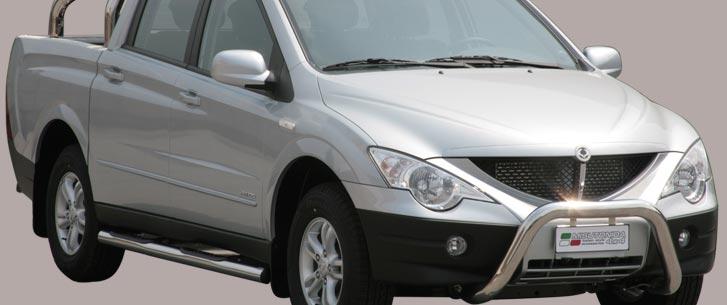 Tubes Marche Pieds Inox Ø76 Ssangyong Actyon Sports 2007+
