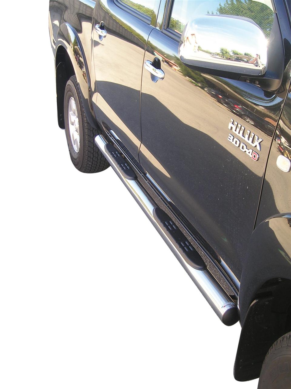 Tubes Marche Pieds Inox Ø76 Toyota Vigo Double Cab 2006+