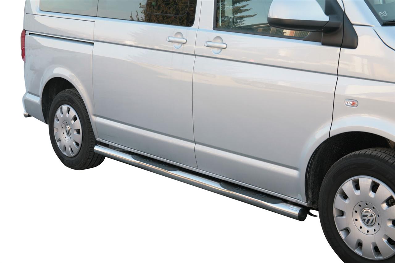 Tubes Marche Pieds Inox Ø76 Volkswagen Transporter T5