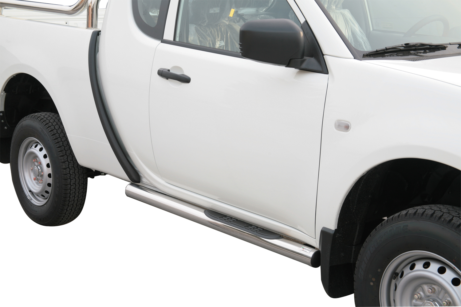 Tubes Marche Pieds Inox Ø76 Mitsubishi L200 Club Cab 2010+