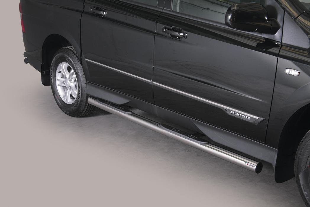 Tubes Marche Pieds Inox Ø76 Ssangyong Actyon Sports 2012+