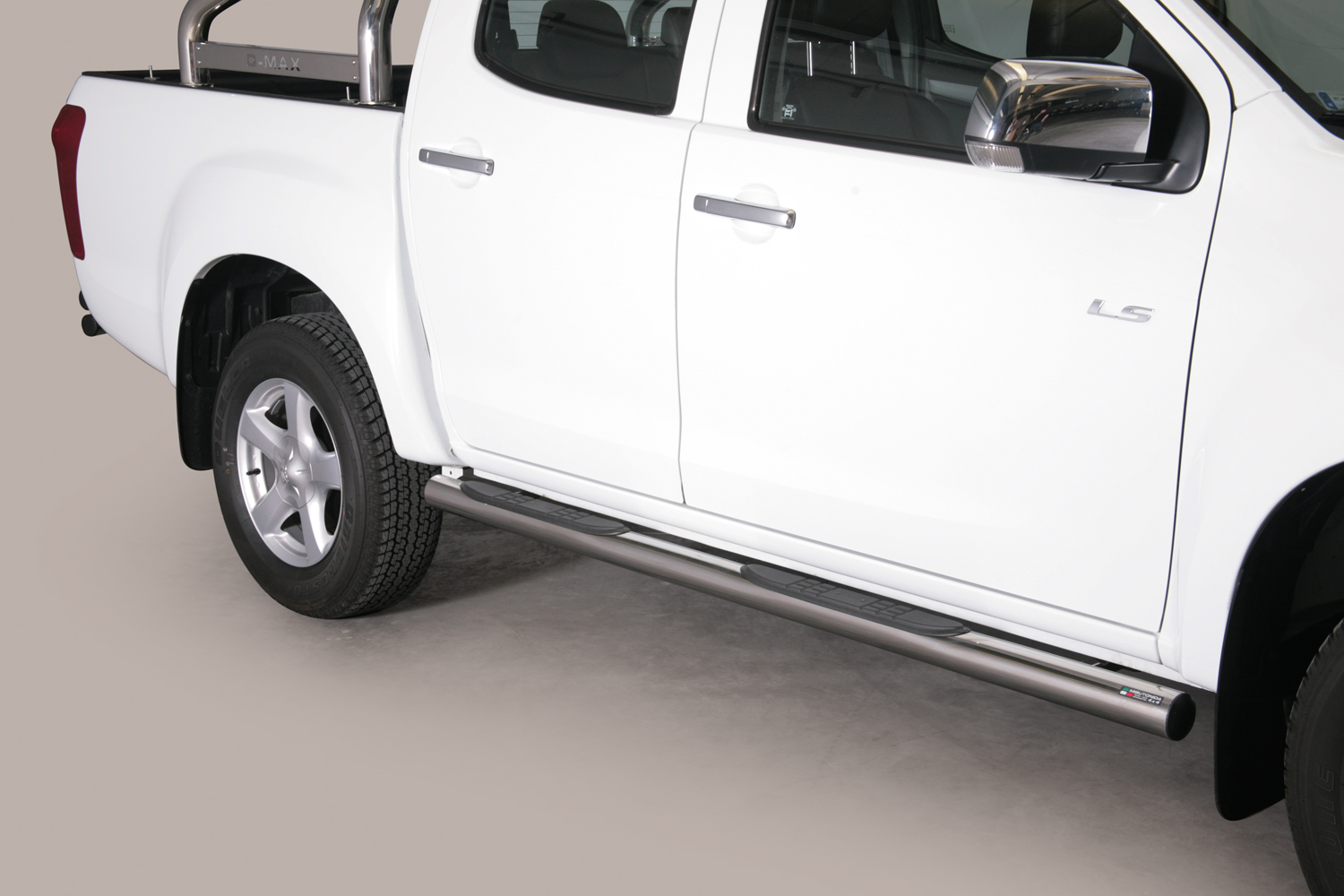 Tubes Marche Pieds Inox Ø76 Isuzu Dmax 2012+ Double Cab