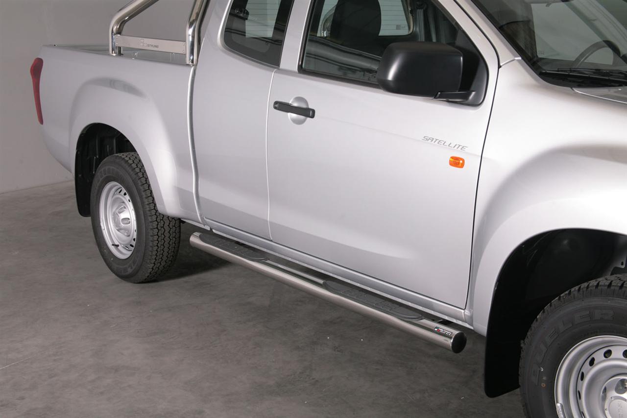Tubes Marche Pieds Inox Ø76 Isuzu Dmax 2012+ Space Cab