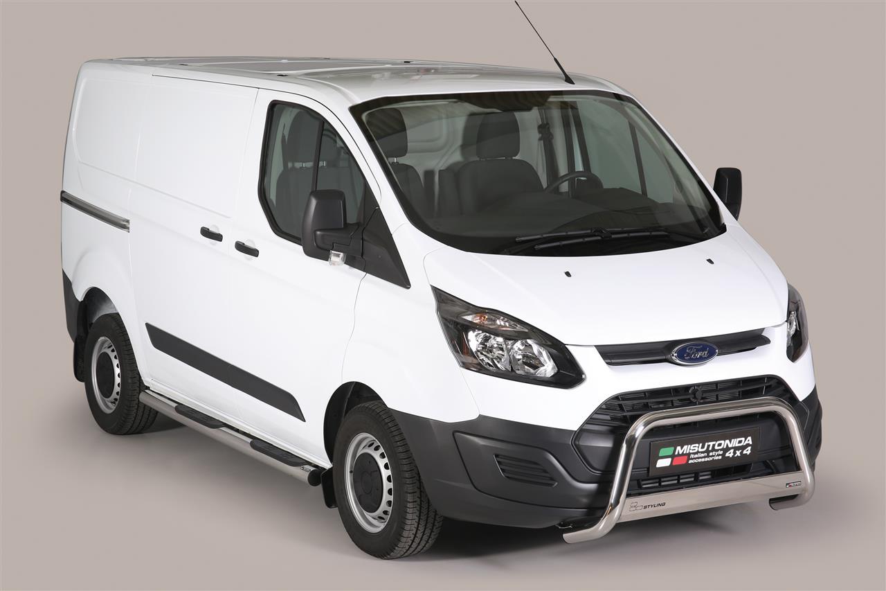 Tubes Marche Pieds Inox Ø76 Ford Transit Custom 13+ L1H1