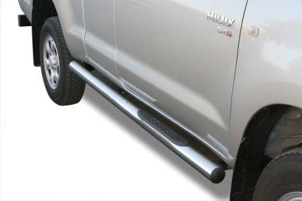 Tubes Marche Pieds Inox Ø 76 Toyota Hilux Xtra Cab 2016+