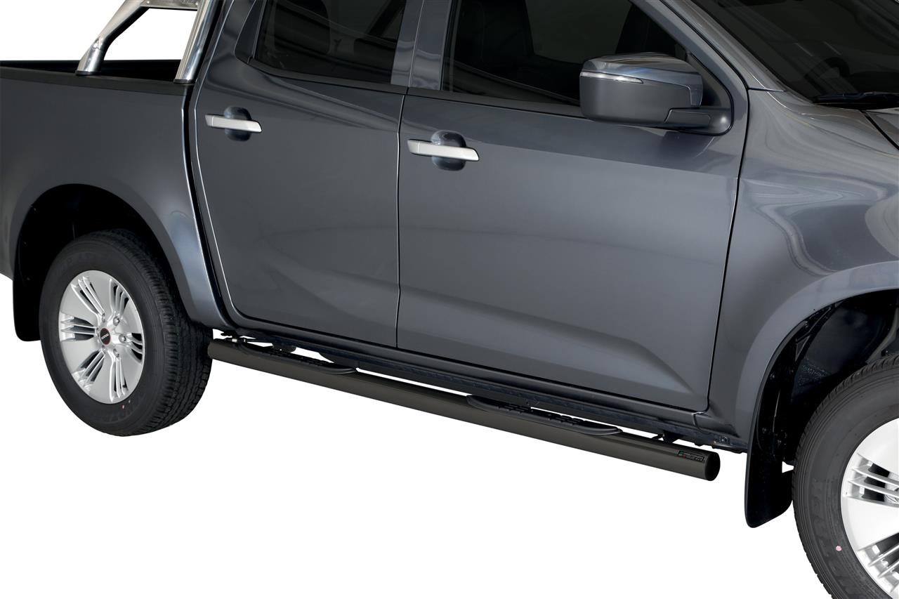 Tubes Marche Pieds Noir Ø 76 Isuzu Dmax 2020+ Space Cab
