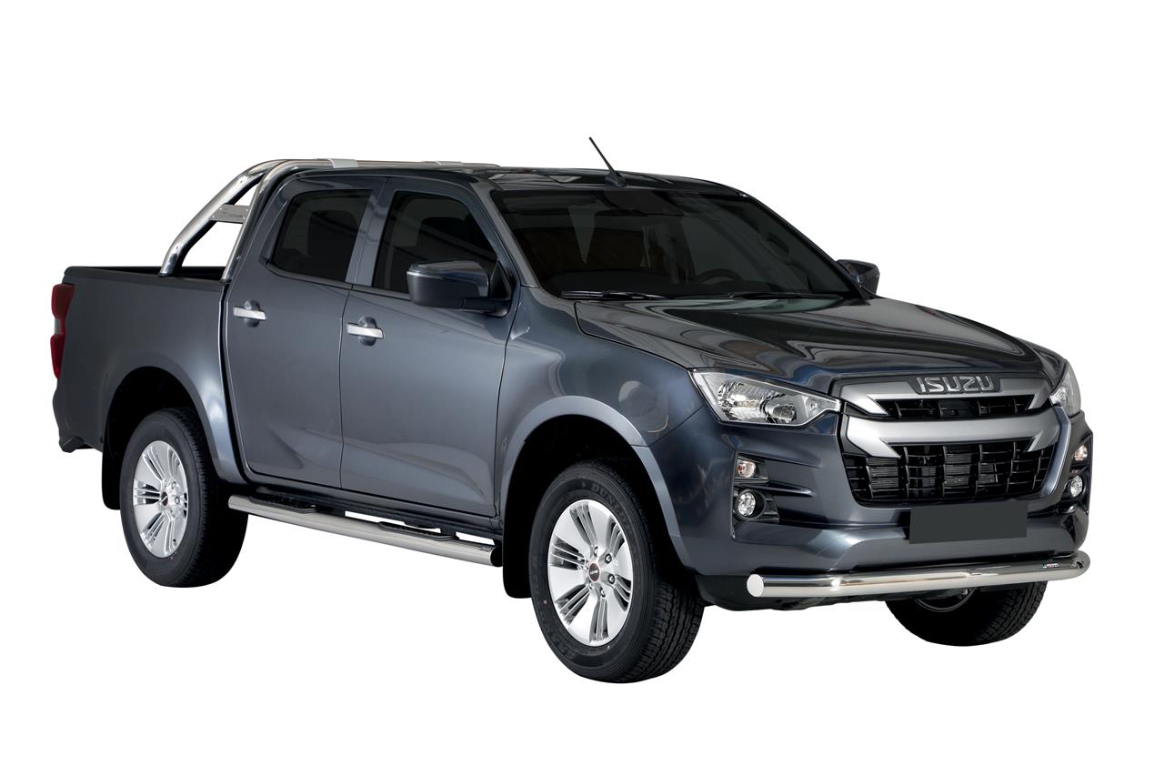 Tubes Marche Pieds Inox Ø 76 Isuzu Dmax 2020+ Space Cab