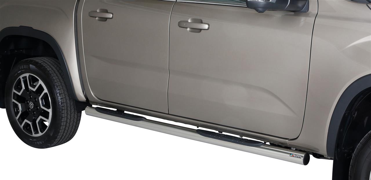 Marche Pieds Rond Inox Ø76 Volkswagen Amarok 2023+ Double Cabine