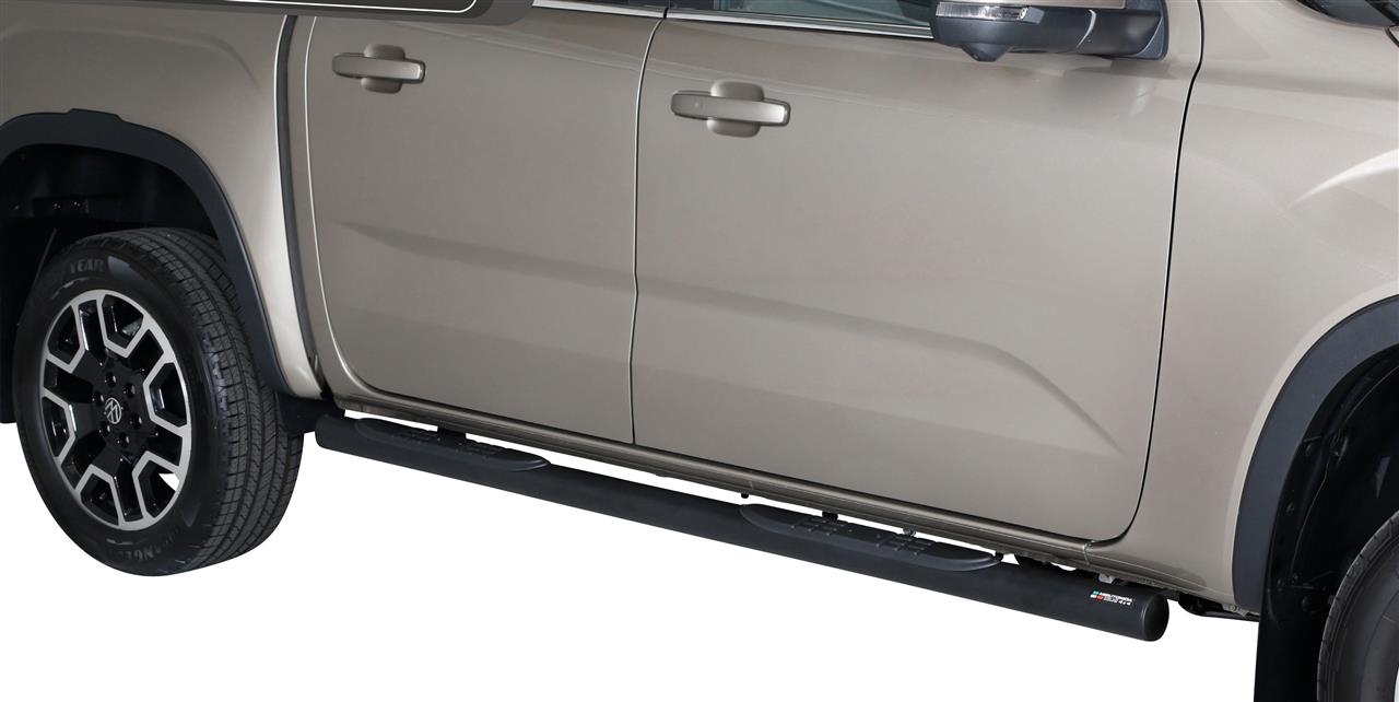 Marche Pieds Rond Noir Ø76 Volkswagen Amarok 2023+ Double Cabine