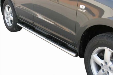 Tubes Marche Pieds Ovale Inox Ø76 Hyundai Santa Fe 2006/2010