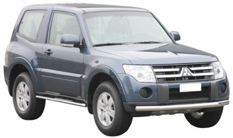 Tubes Marche Pieds Ovale Inox Ø76 Mitsubishi Pajero Did 2007+ 3P