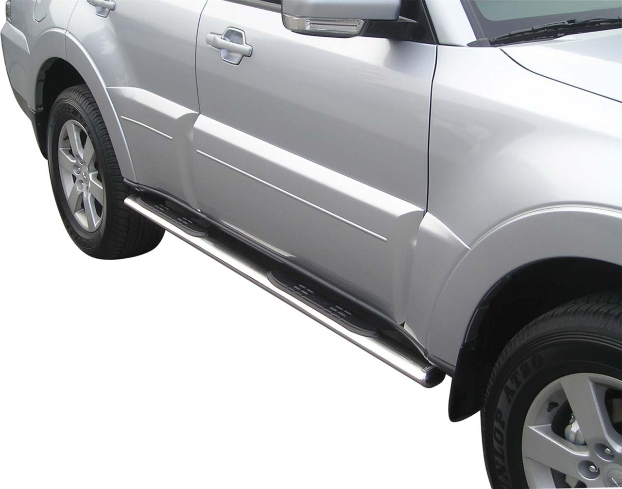 Tubes Marche Pieds Ovale Inox Ø76 Mitsubishi Pajero Did 2007+ 5P