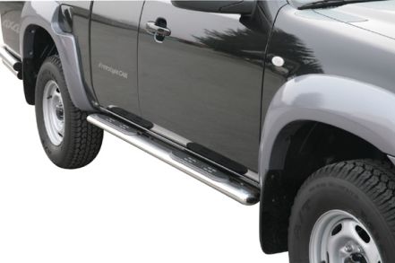 Tubes Marche Pieds Ovale Inox Ø76 Mazda Bt50 2007/2008 Double Cab