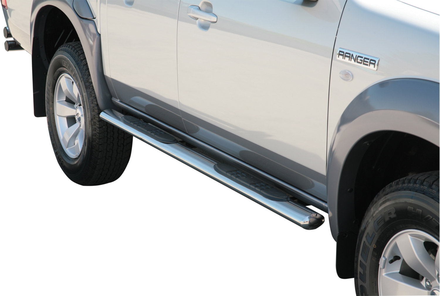 Tubes Marche Pieds Ovale Inox Ø76 Ford Ranger 2006/2009 Double Cab