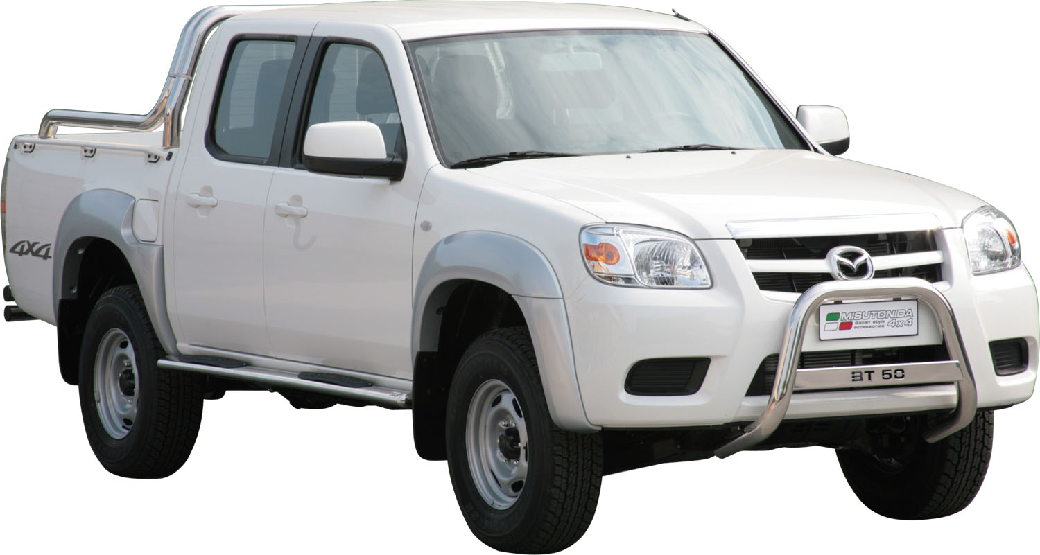 Tubes Marche Pieds Ovale Inox Ø76 Mazda Bt50 2009/2011 Double Cab