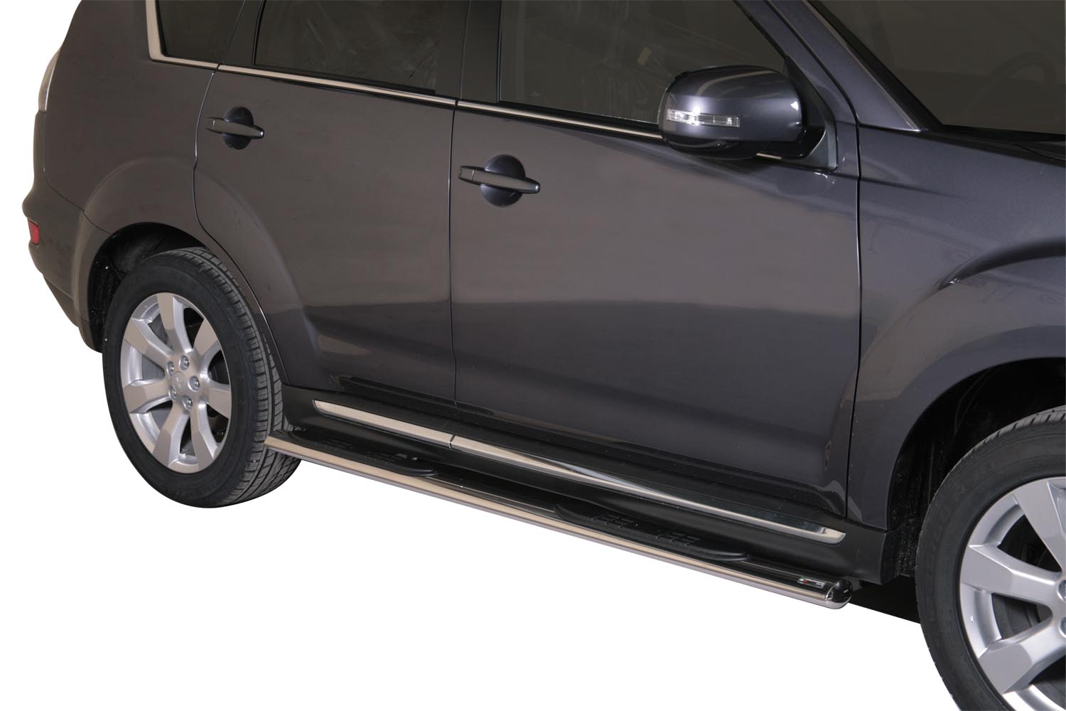 Tubes Marche Pieds Ovale Inox Ø76 Mitsubishi Outlander 2010+
