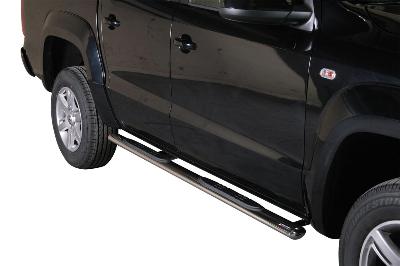 Tubes Marche Pieds Ovale Inox Ø76 Volkswagen Amarok 2010+
