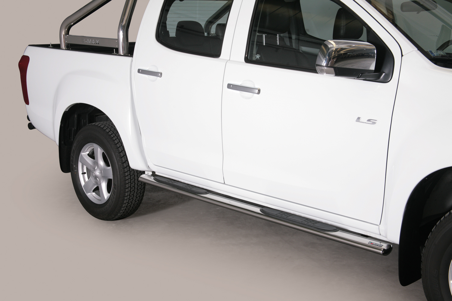 Tubes Marche Pieds Ovale Inox Ø76 Isuzu Dmax 2012+ Double Cab