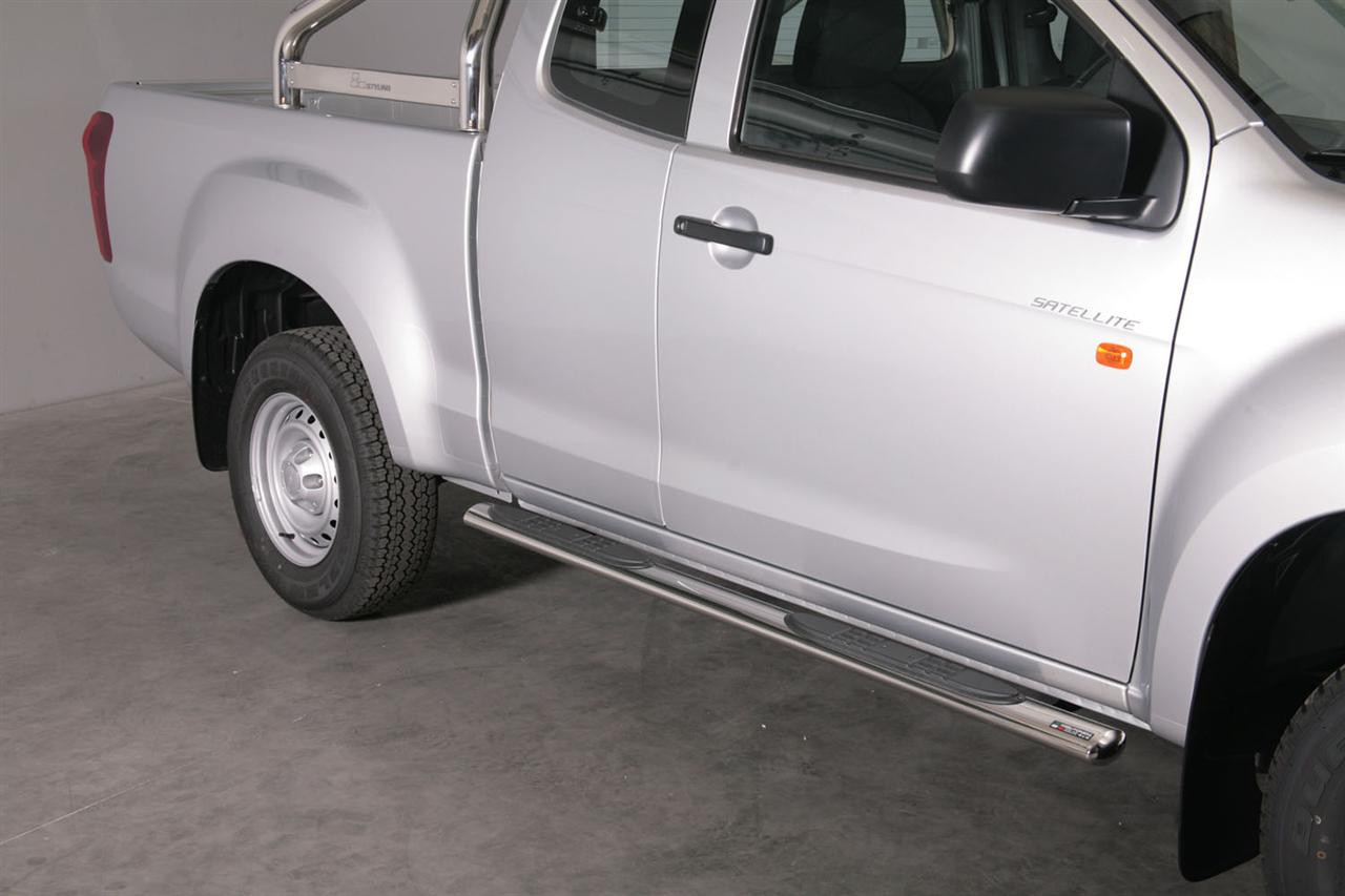Tubes Marche Pieds Ovale Inox Ø76 Isuzu Dmax 2012+ Space Cab