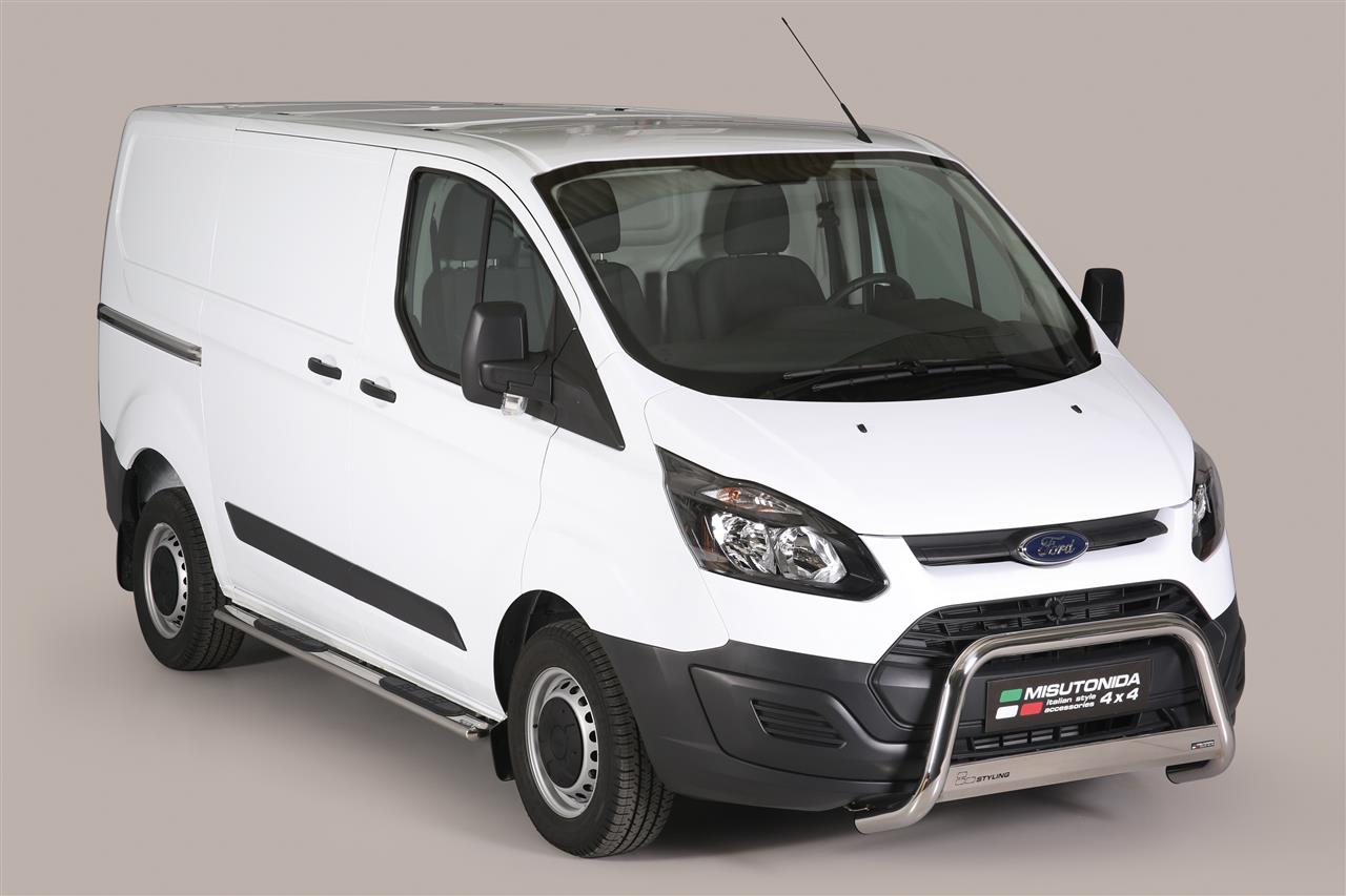 Tubes Marche Pieds Ovale Inox Ø76 Ford Transit Custom 13+ L1H1