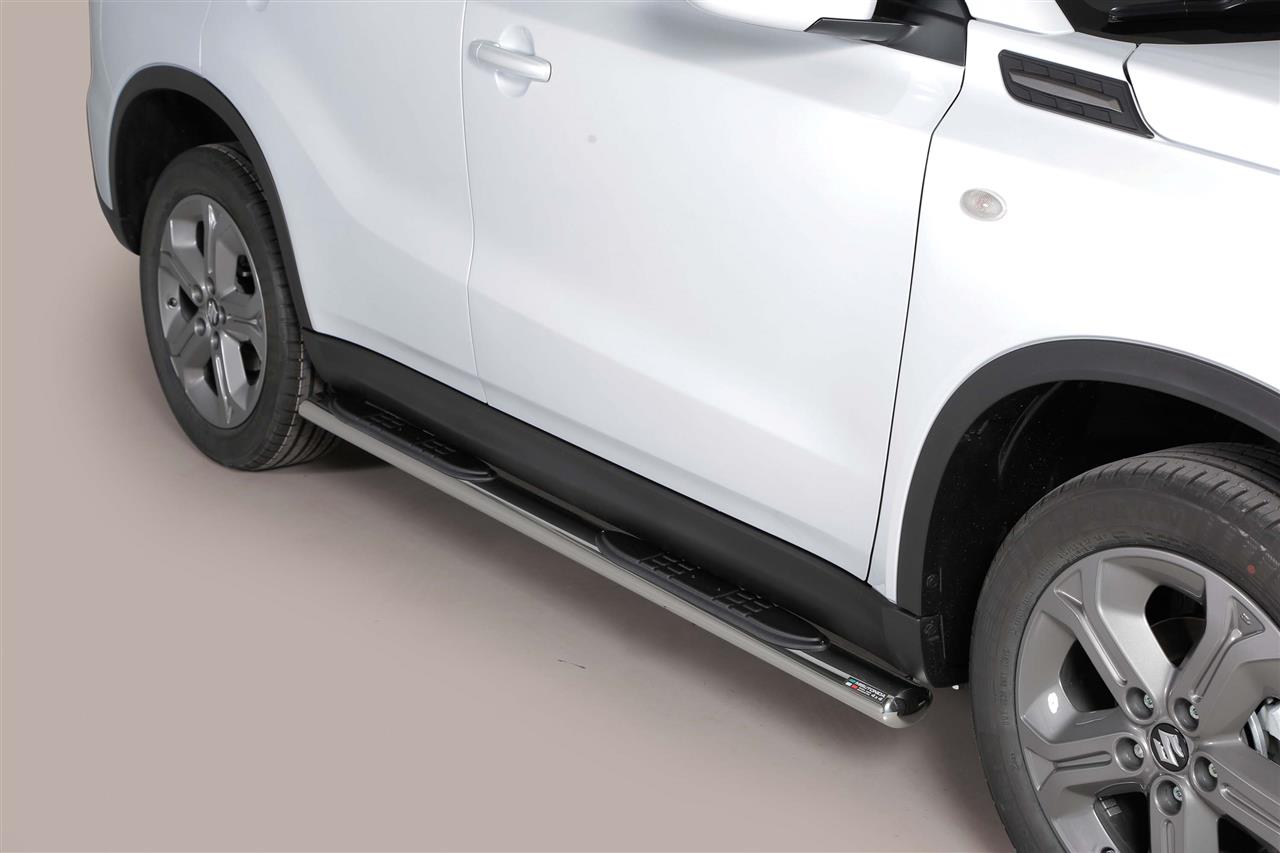 Tubes Marche Pieds Ovale Inox Ø76 Suzuki Vitara 2015+