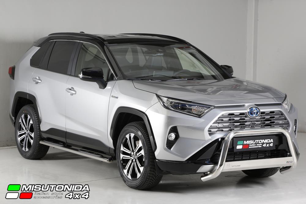 Tubes Marche Pieds Ovale Inox Ø 76 Toyota Rav4 Hybrid 2019+