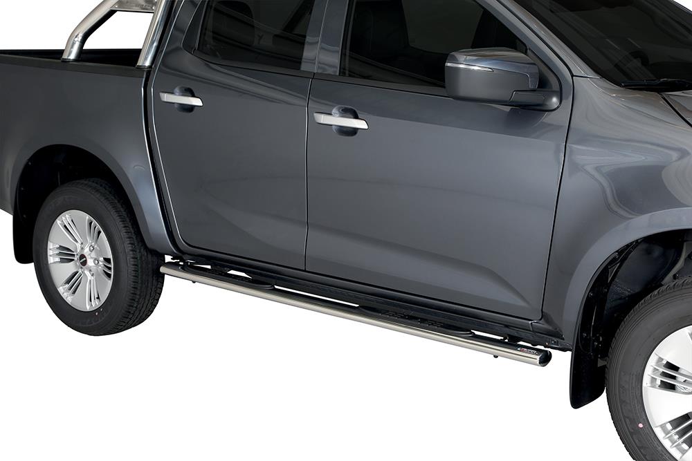 Tubes Marche Pieds Ovale Inox Ø 76 Isuzu Dmax 2020+ Crew Cab