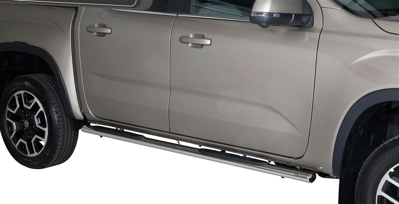 Marche Pieds Ovale Inox Ø76 Volkswagen Amarok 2023+ Double Cabine
