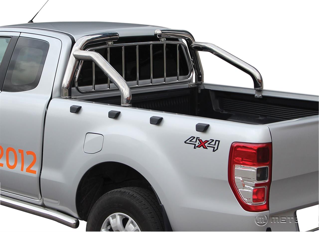 Arceau De Benne Inox Tube Ø76 Avec Grille De Protection Ford Ranger 2012+