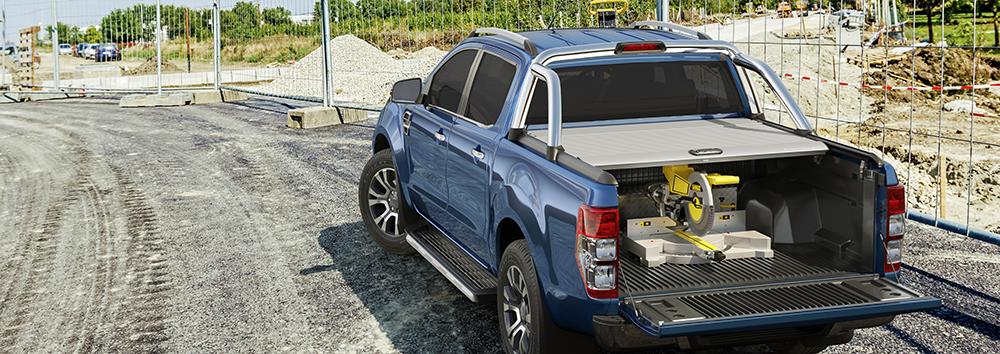 Couvre Benne Retractacble Mountain Top By Realtruck Ford Ranger 2012/2023 Double Cab Gris Comp Oem Roll
