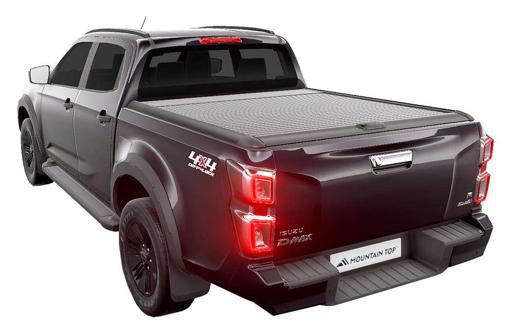 Couvre Benne Retractacble  Mountain Top By Realtruck Isuzu Dmax 2020+ Crew Cab Noir