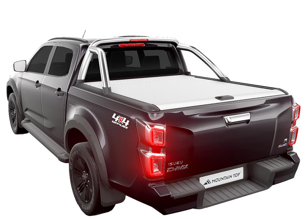 Couvre Benne Retractacble Mountain Top By Realtruck Isuzu Dmax 2012-2019 Crew Cab Gris
