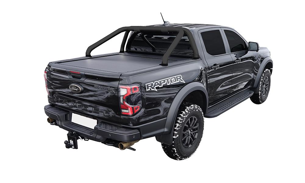 Roll Bar Noir Sur Roll Top Cover Mountain Top Ford Ranger / Vw Amarok 2023+