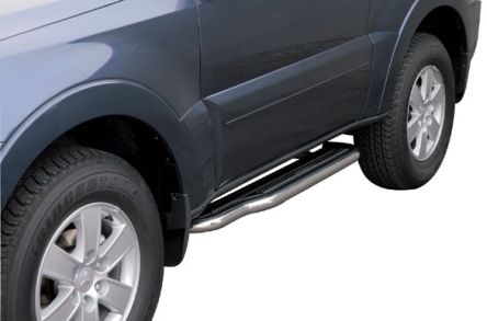 Marche-Pieds Inox Ø50 Mitsubishi Pajero Did 2007+ 5 Portes