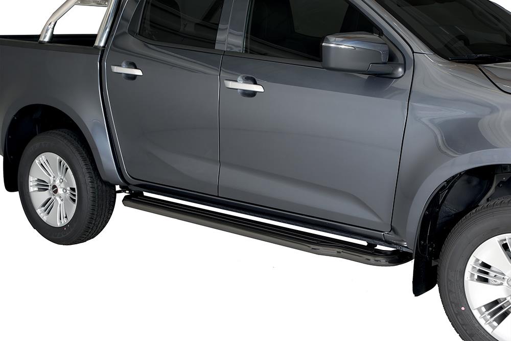 Marche-Pieds Inox Noir Ø50 Isuzu Dmax 2020+ Space Cab