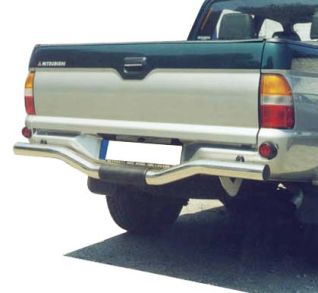 Pare Choc Arriere Inox Ø76 Mitsubishi L200 1997/2005 (Non Compatible Attelage)