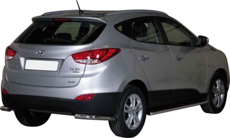 Protection Angles De Pare-Choc Inox Ø63 Hyundai Ix35 2010+