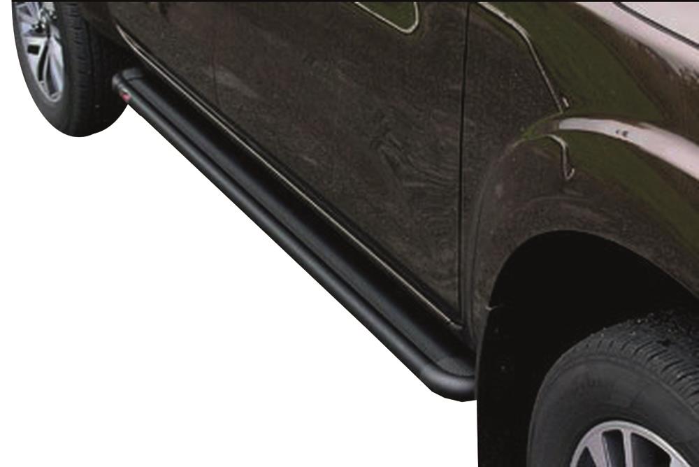 Marche Pieds Alu S50 Mitsubishi L200 2016+ Double Cab Noir