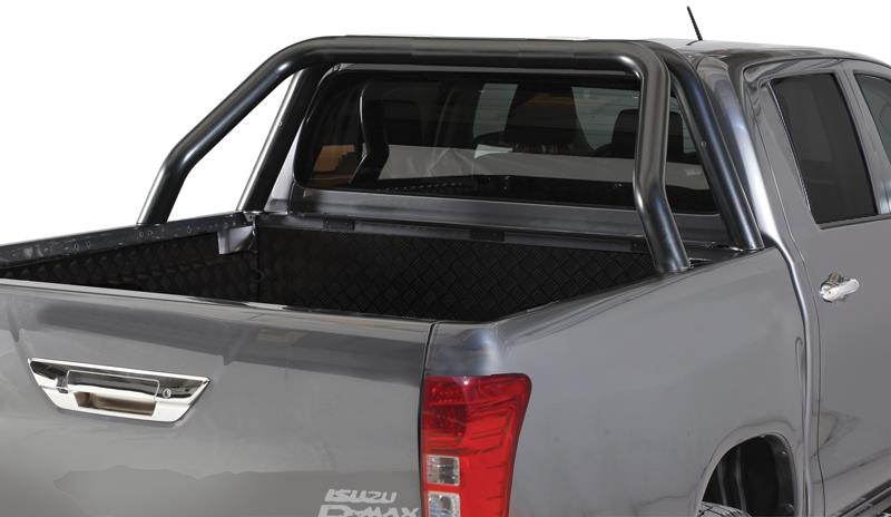 Roll Bar Inox Double Tube Inox Ø 76 Thermolaque Noir Isuzu D-Max 2012/2020