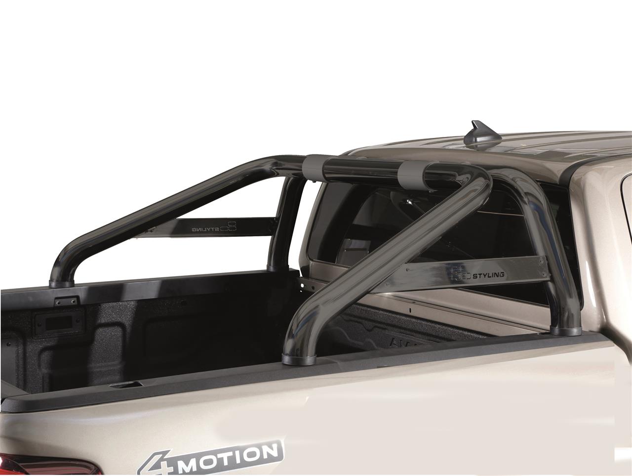 Roll Bar Noir Avec Plaque Laterale Double Tube Ø 76 Volkswagen Amarok 2023+