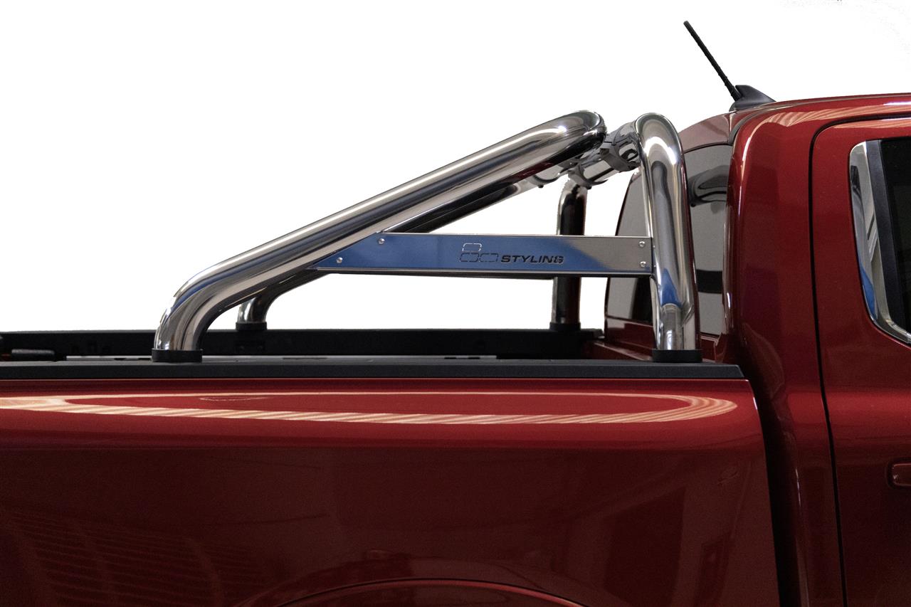 Roll Bar Inox Avec Plaque Laterale Double Tube Ø 76 Ford Ranger 2023+