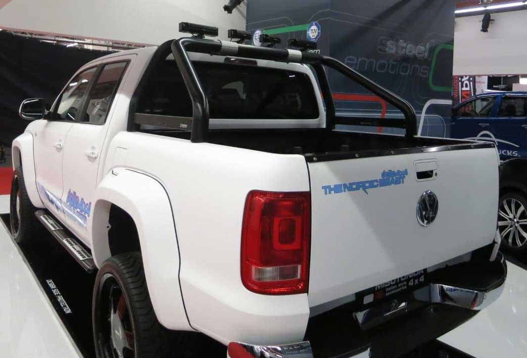 Arceau De Benne Double Tube Ø76 Noir Toyota Hilux/vigo (Bord Benne) 2012+