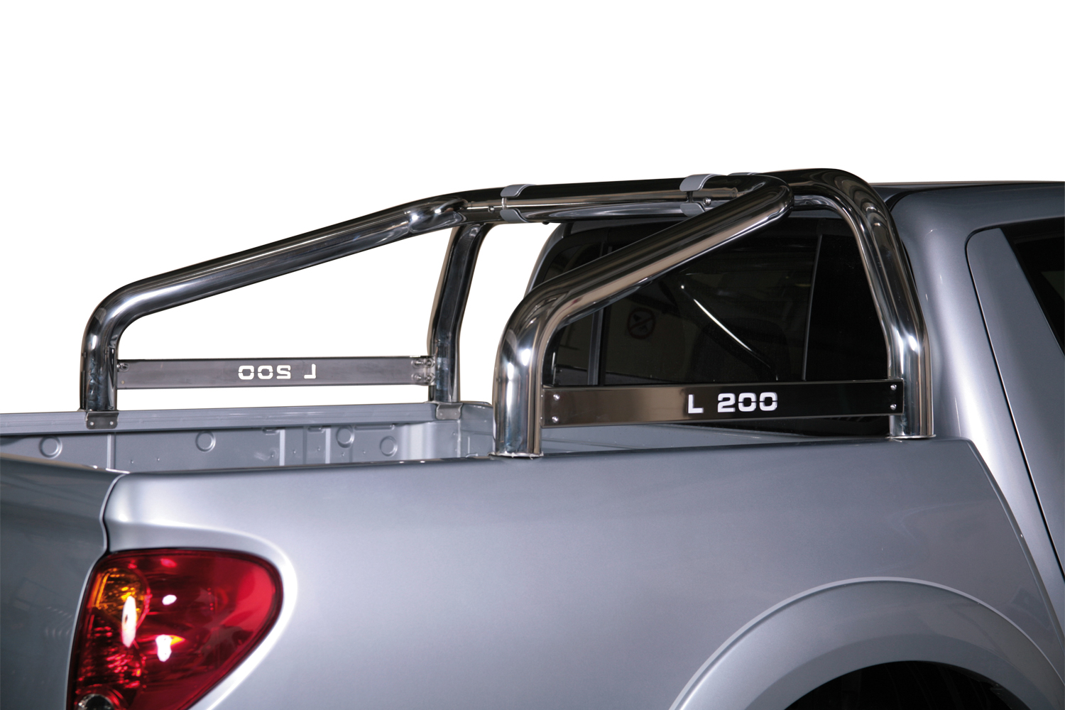 Arceau De Benne Inox Double Tube Ø76 Mitsubishi L200 2010+ Avec Marquage Double Cab