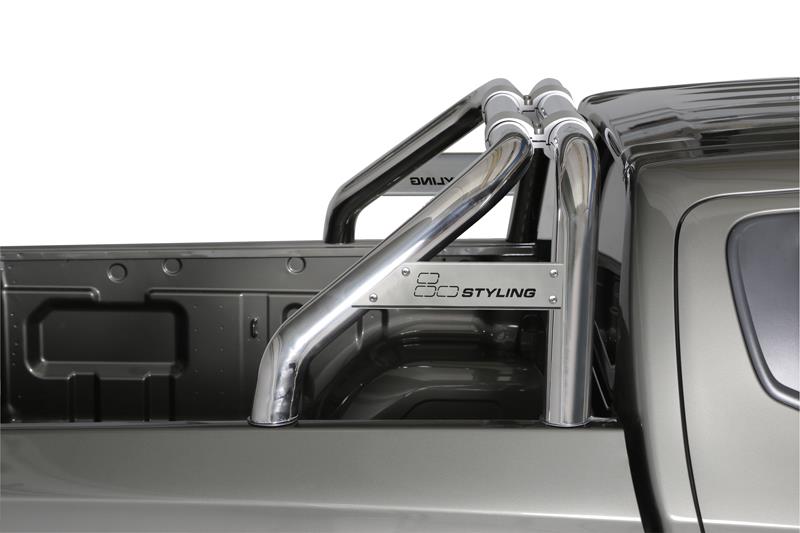 Roll Bar Inox Dbl Tube Ø 76 Mitsubishi L200 2016+ Cc Cab Av Marquage