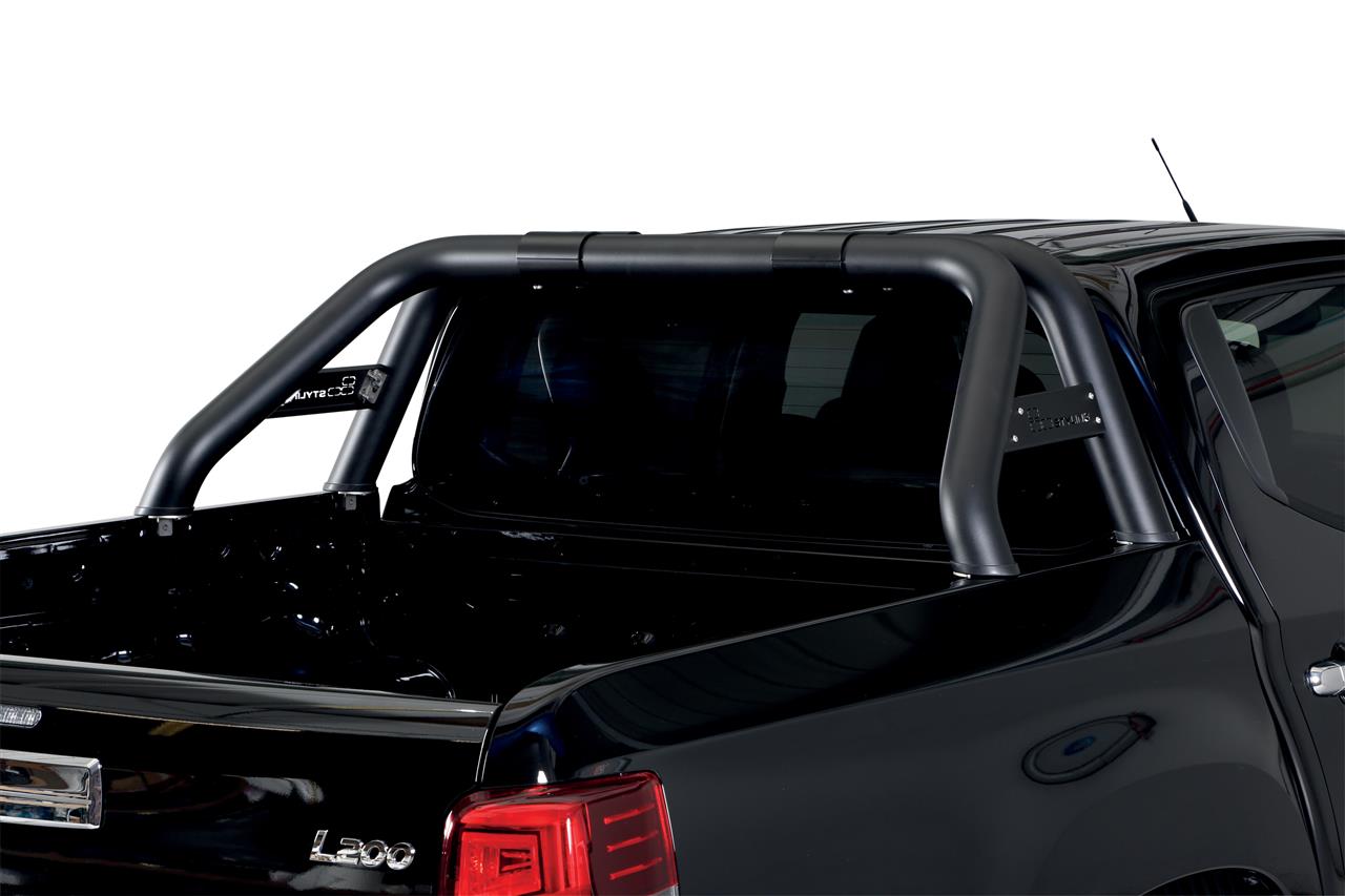 Arceau Inox Noir Dbl Tube Ø 76 Mitsubishi L200 2016+ Cc Cab Av Marq