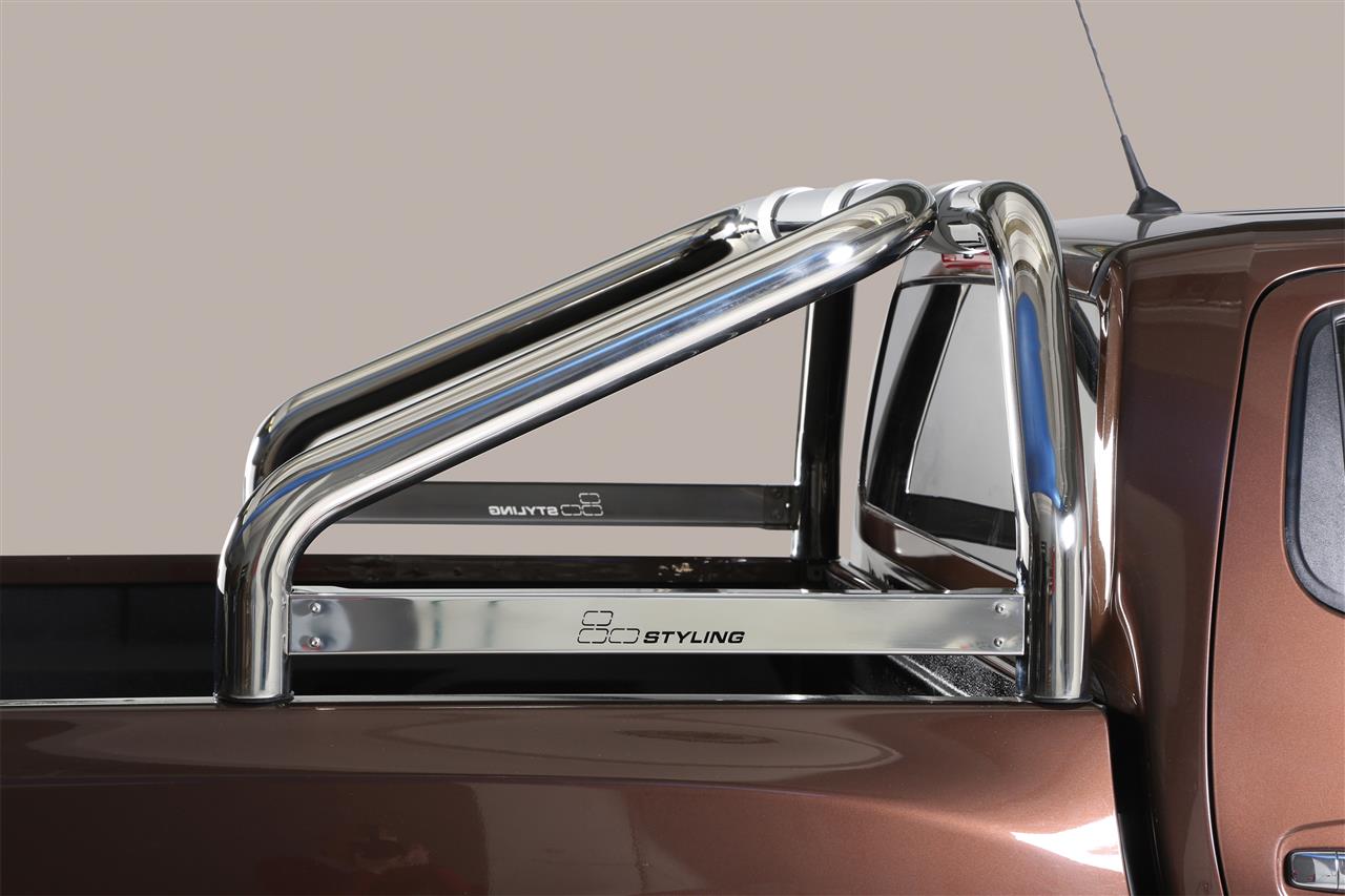 Arceau De Benne Inox Noir Dbl Tube Ø 76 Nissan Np300 2016/2021 King + Double Cabine Aec Marquage