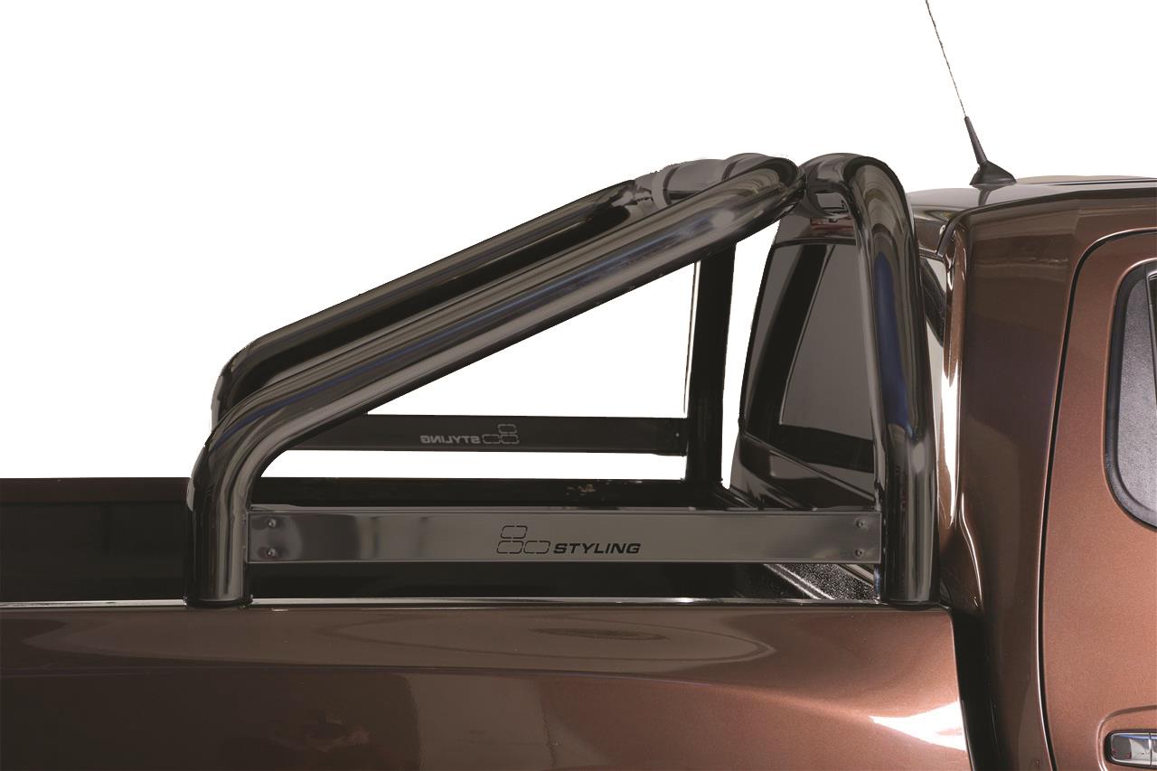 Roll Bar Noir Double Tube Ø 76 Mercedes Classe X 2016+ Avec Marquage