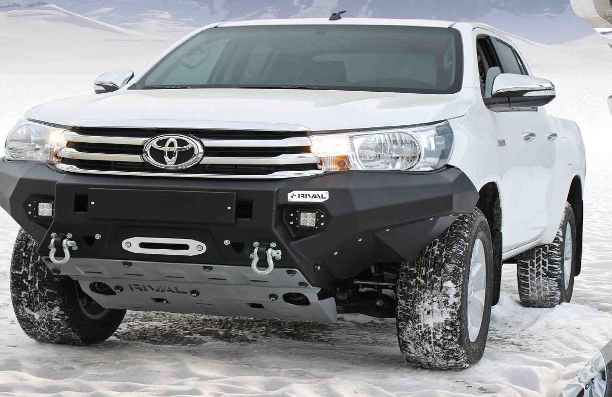 Pare Choc Avant Off-Road Aluminium 6Mm Toyota Hilux 2016/2020 Avec Leds