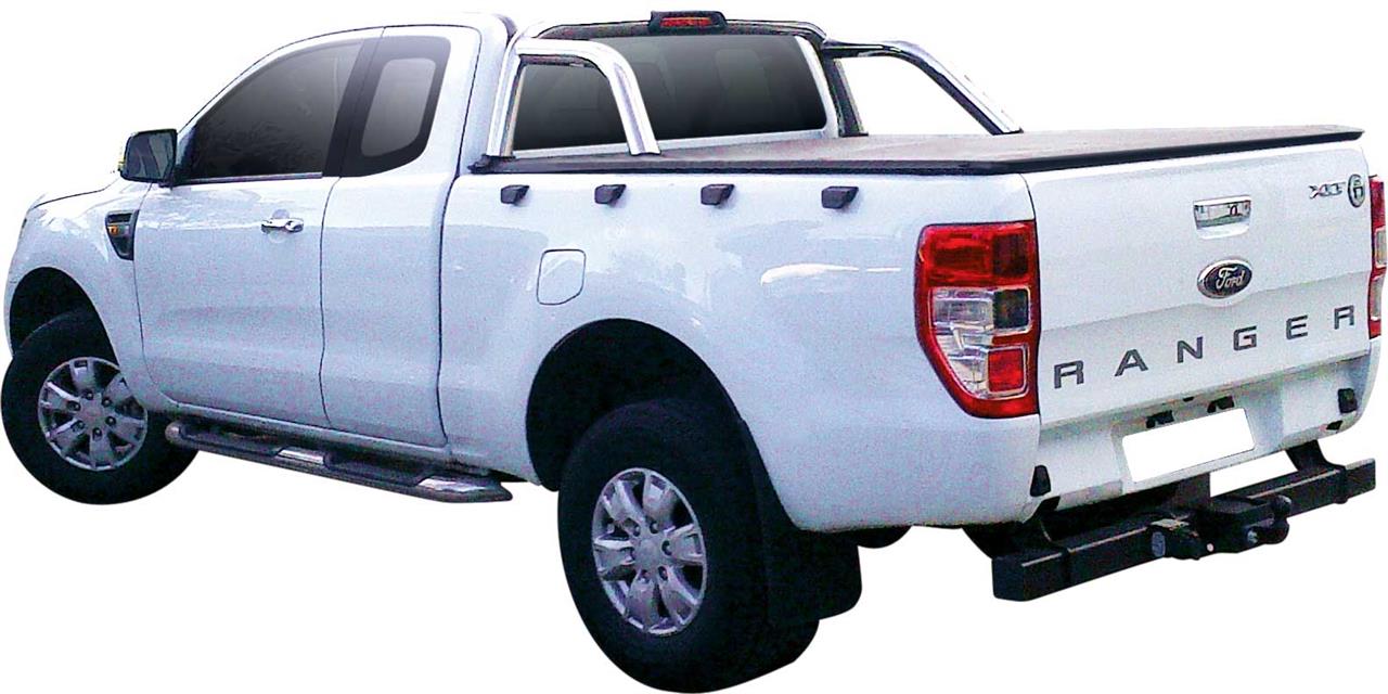 Bache Plate Noire Ford Ranger Super Cab 2012+ Avec Sport Bar